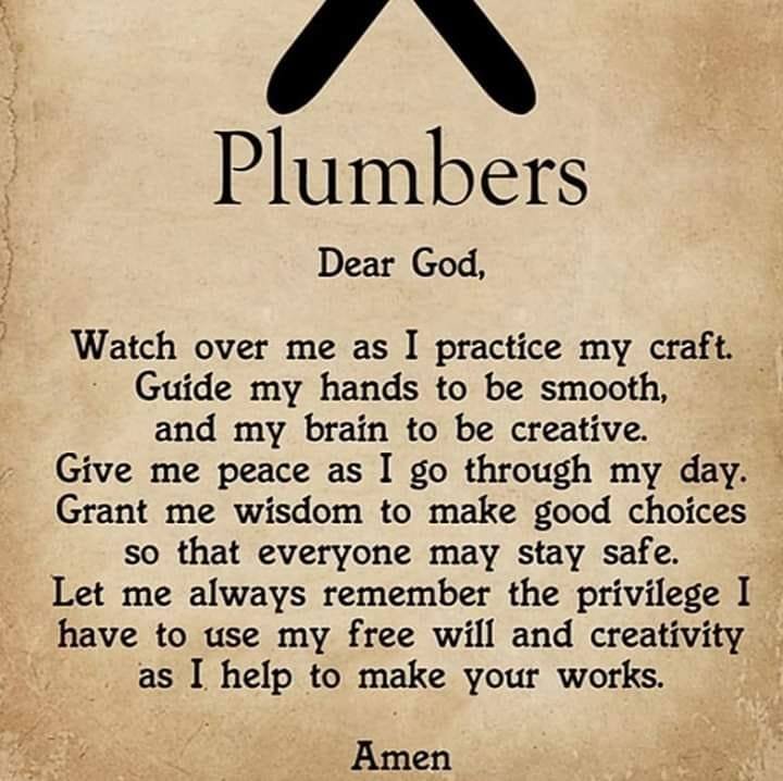 Plumbers Prayer